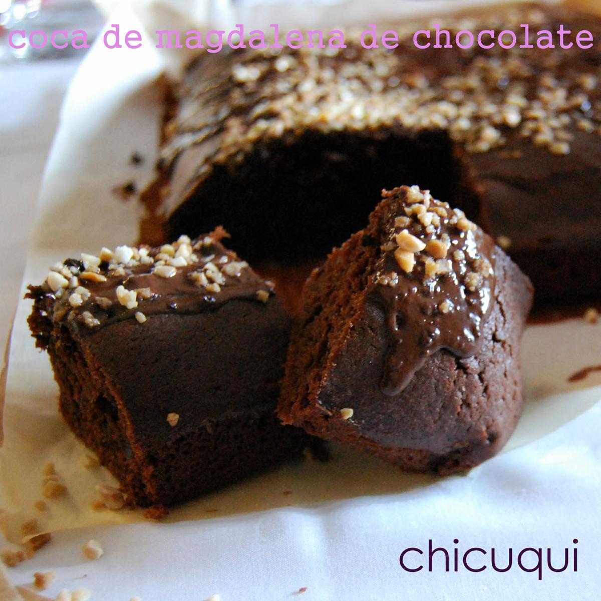 receta de coca de magdalena de chocolate en galletas decoradas chicuqui.com 