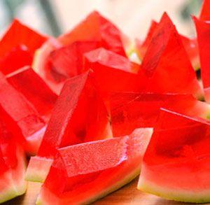 receta de gelatina de sandía