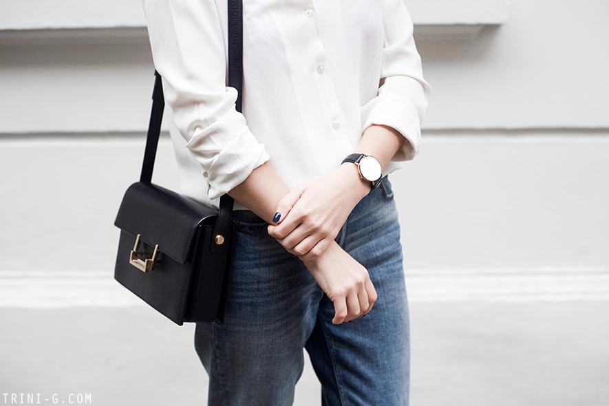 Trini | Daniel Wellington watch Saint Laurent Lulu bag
