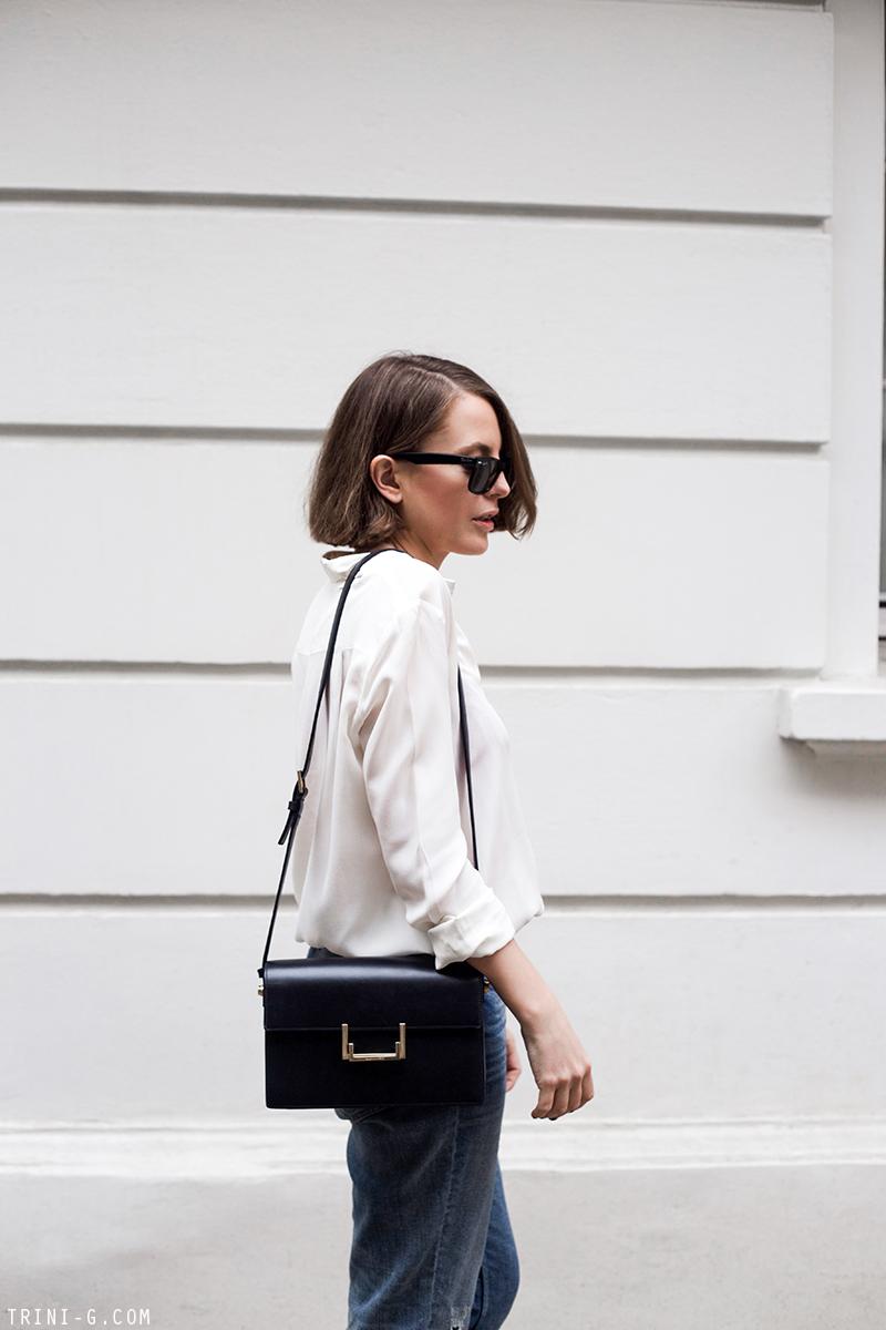 Trini | Claudie Pierlot boyfriend jeans Saint Laurent Lulu bag