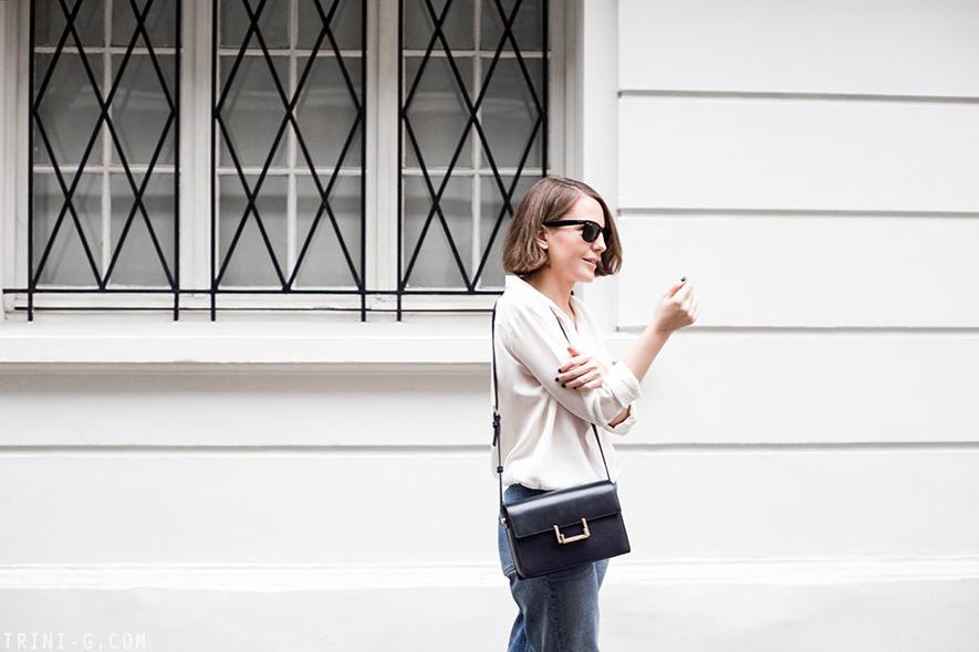  Claudie Pierlot boyfriend jeans Saint Laurent Lulu bag