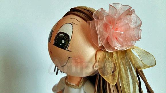 fofucha peinado trenza tocado comunión