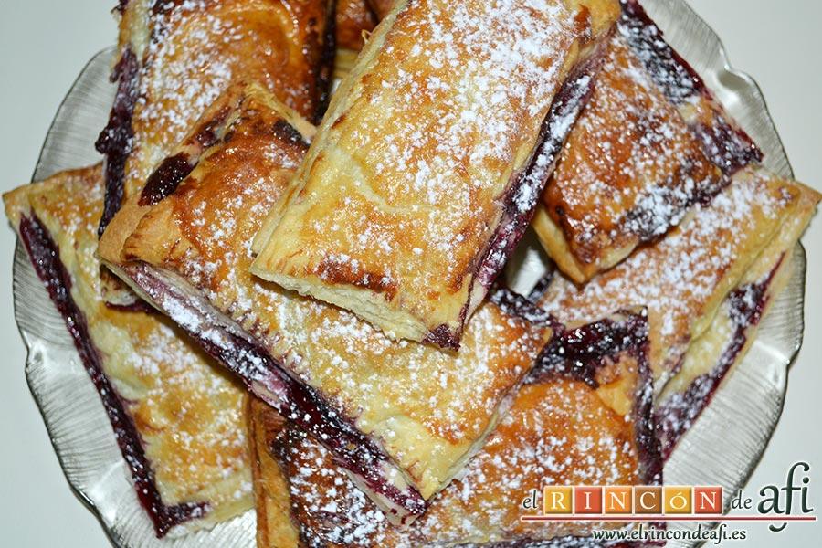 Empanadillas de cerezas y chocolate, sugerencia de presentación