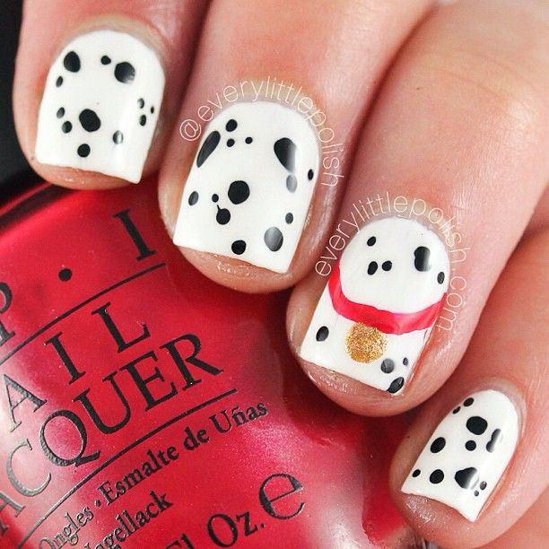 decoracion de uñas de dalmata