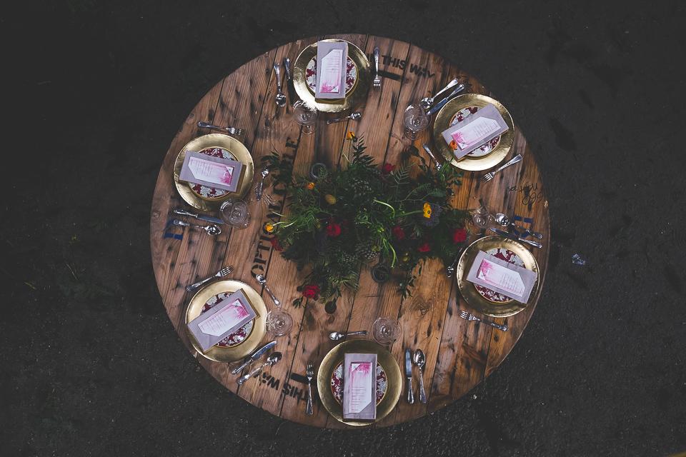 decoración de boda - una boda industrial en All Lovely Party