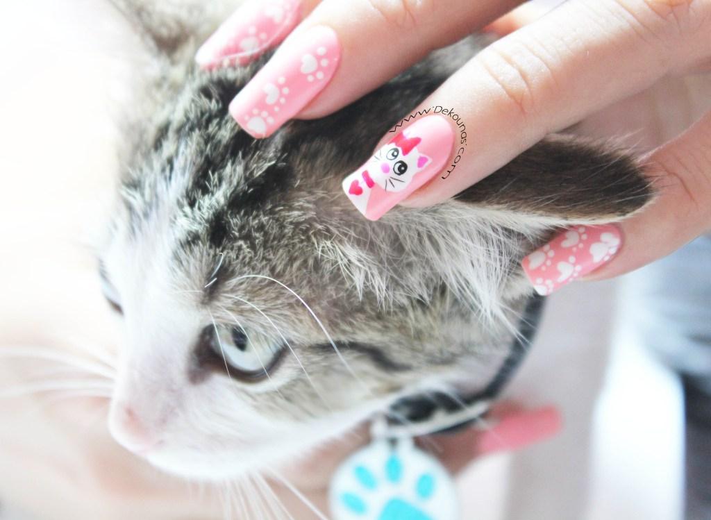 Decoración de uñas gata1-1