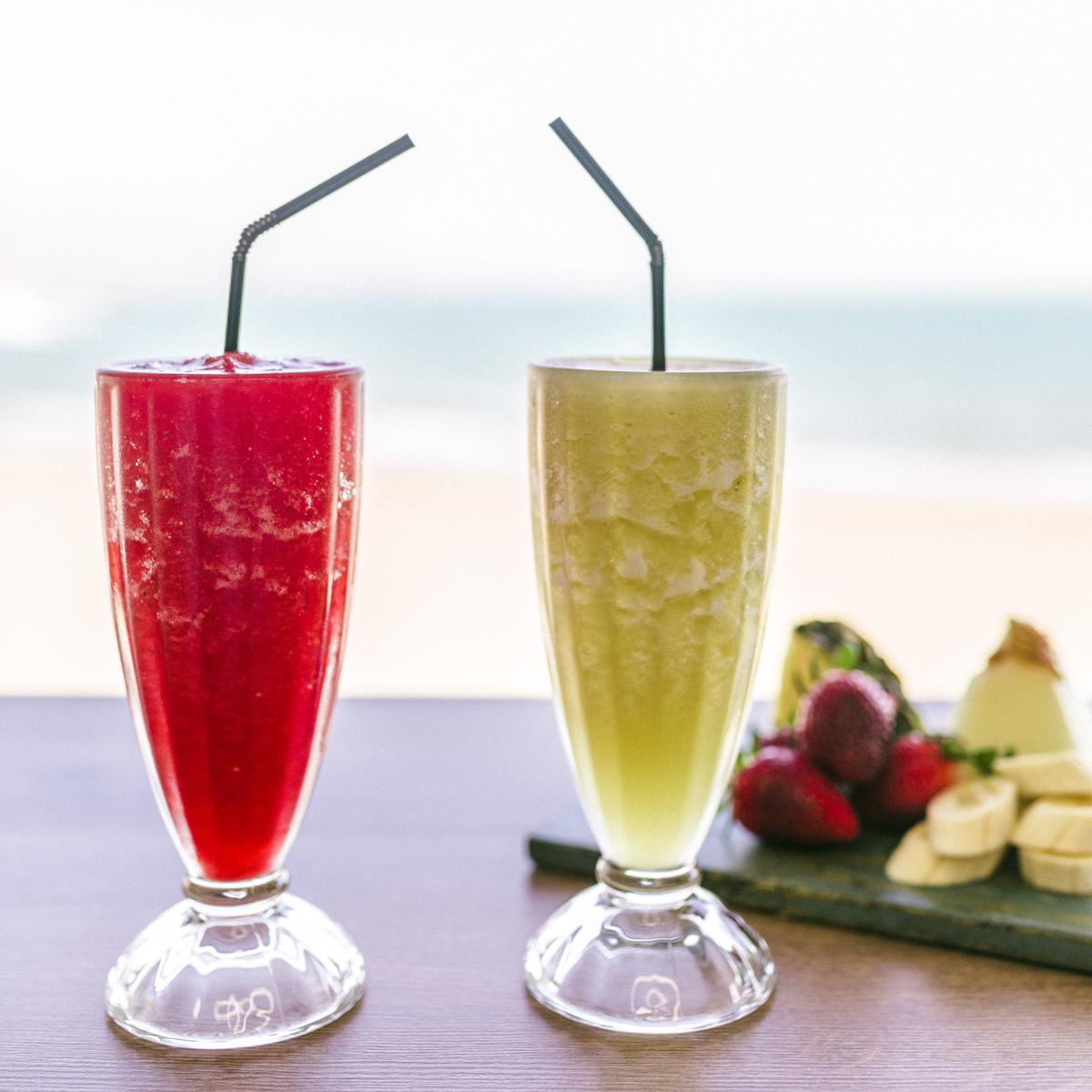 batidos, fruta, playa, verano