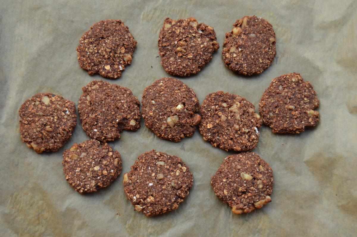 Galletas de avena, plátano y chocolate - El clan de los sin trigo