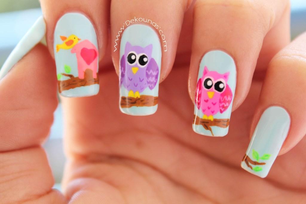 Decoración de uñas buho2-2