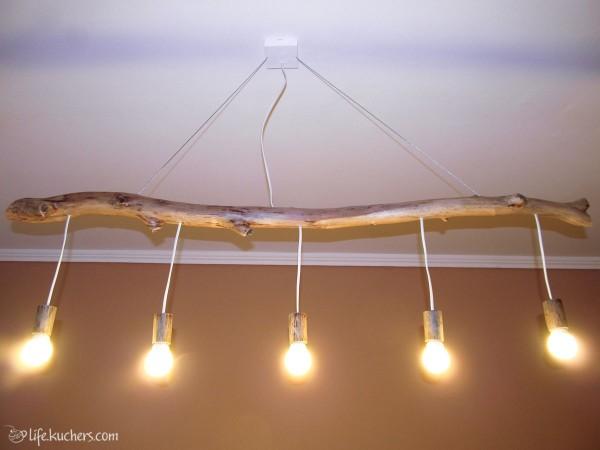 Ramas y maderas una alternativa barata para hacer lamparas