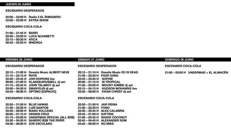 Conciertos del 25 al 28 Junio Mulafest 2015_