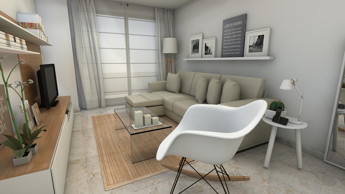 Proyecto Interiorismo: Un salón de estilo nórdico.