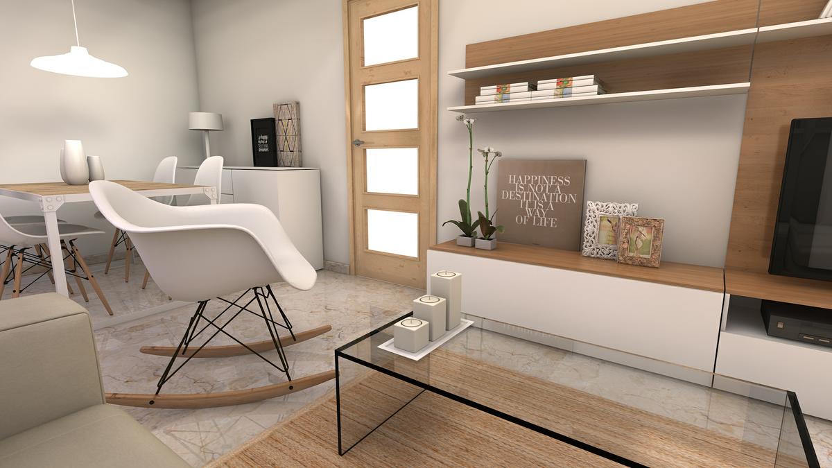 Proyecto Interiorismo: Un salón de estilo nórdico.