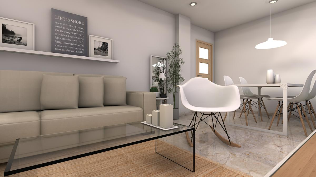 Proyecto Interiorismo: Un salón de estilo nórdico.