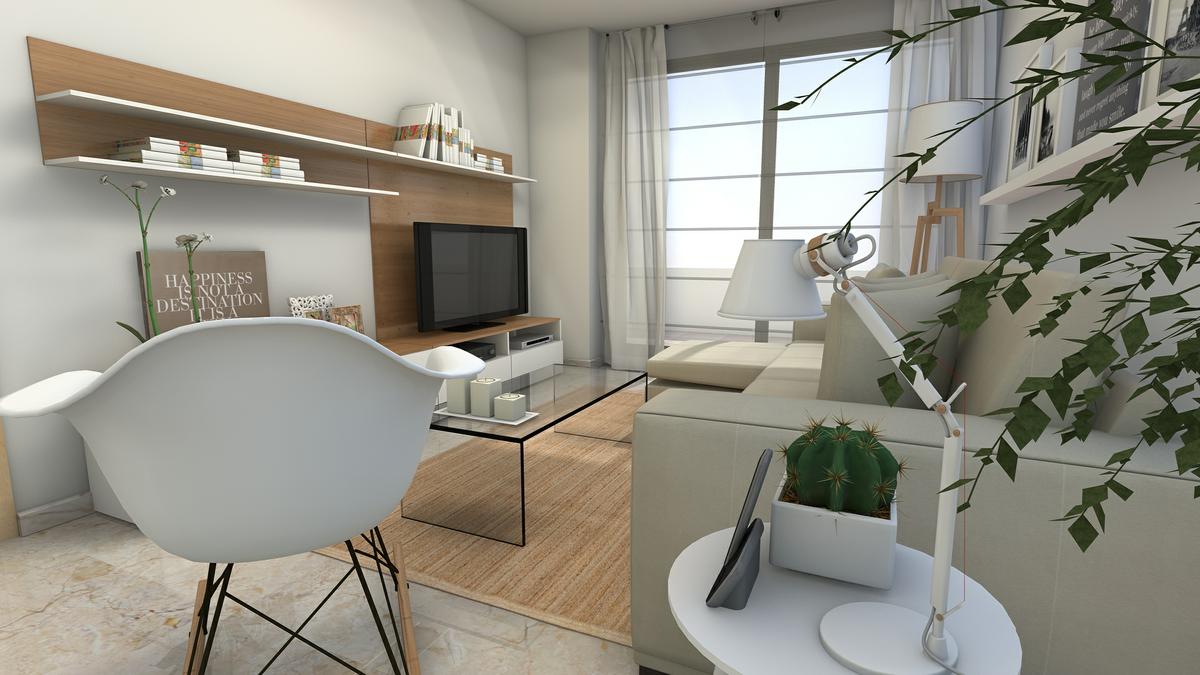 Proyecto Interiorismo: Un salón de estilo nórdico.