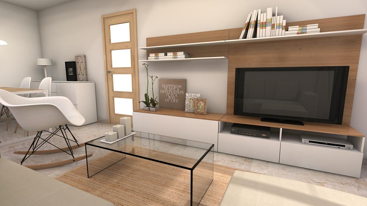 Proyecto Interiorismo: Un salón de estilo nórdico.