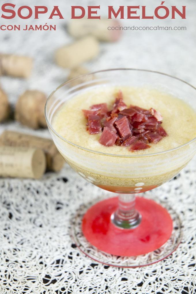 melón con jamón sopa
