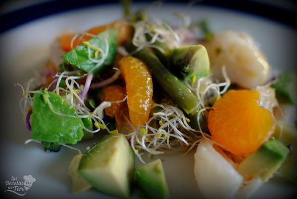 Ensalada exotica de brotes, liches y mandarina tererecetas 06
