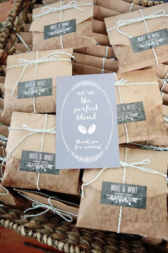 bolsas de papel kraft para envolver los regalos de boda