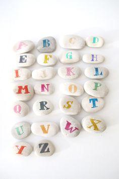 DIY alphabet stones 