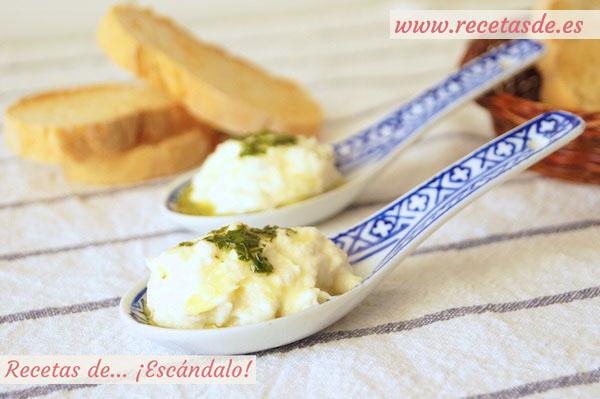 Brandada de bacalao con salsa verde,muy facil
