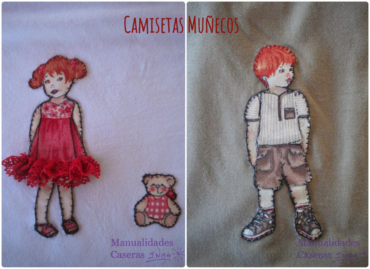 Manualidades Caseras Inma Camisetas decorados con muñecos