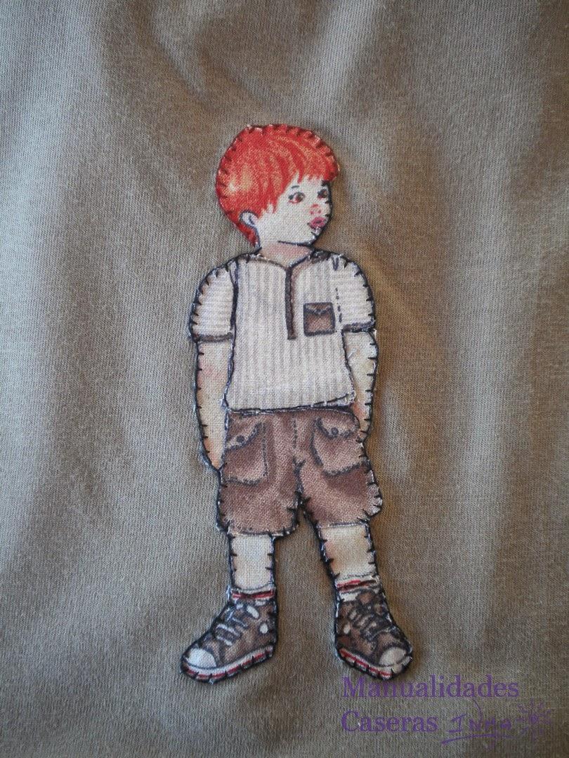 Manualidades Caseras Inma Camiseta con niño recortable