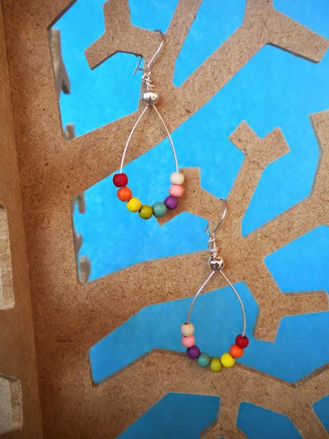 Manualidades Caseras Inma _pendientes colorista de cerámica 