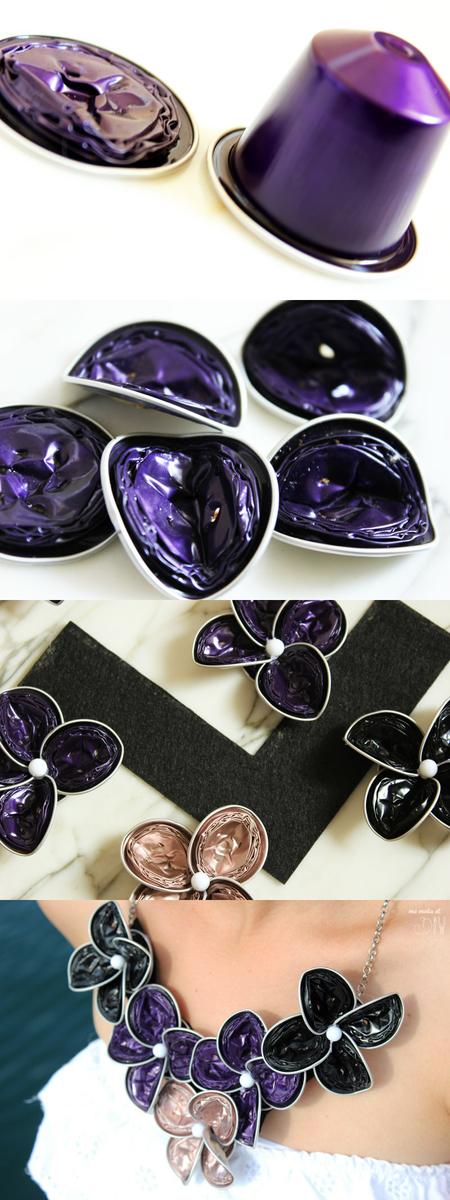 flores con capsulas de cafe