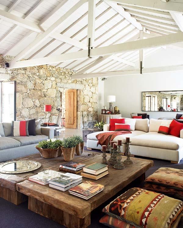 salón de estilo bohemio