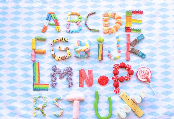 abecedario con chuches sra. cricket