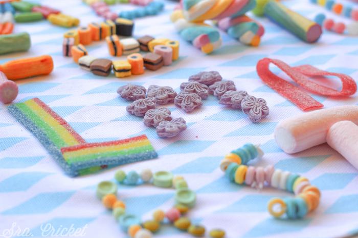 abecedario con dulces