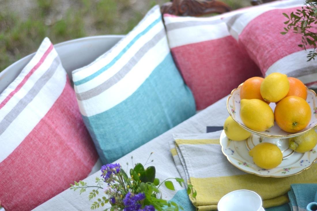 cojines de verano en la Provenza