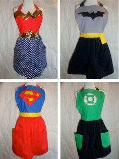super hero aprons