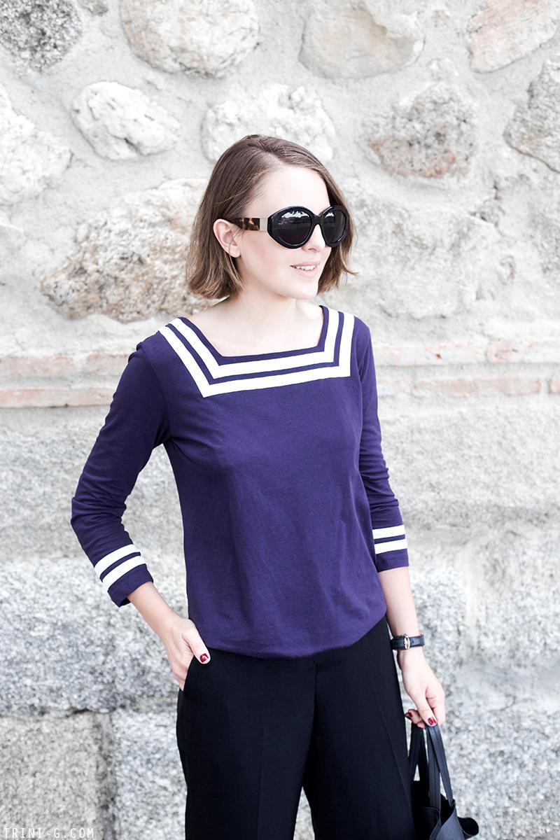 Trini | APC sailor top Theyskens Theory pants