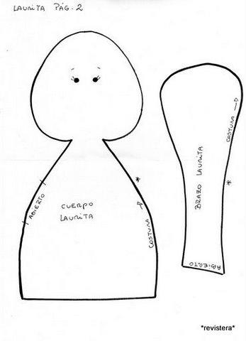 Muñeca de trapo con trenzas 3