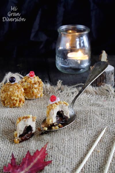  Bombones de Foie con crema de Jijona, módena y almendras