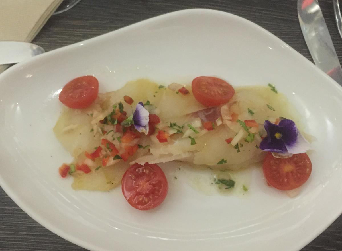 Carpaccio de bacalao