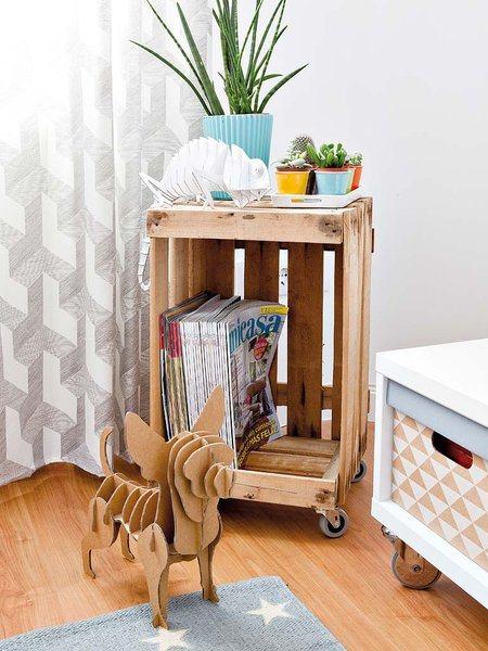 Cajas de madera como almacenaje