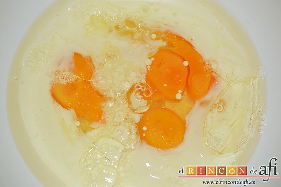 Bizcocho de tigre y zebra, le añadimos la leche