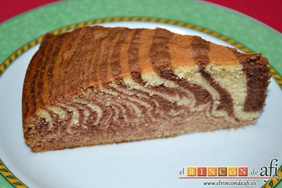 Bizcocho de tigre y zebra, sugerencia de presentación