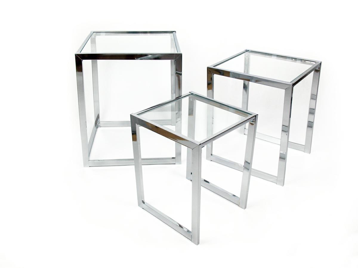 Mesas nido cristal transparentes