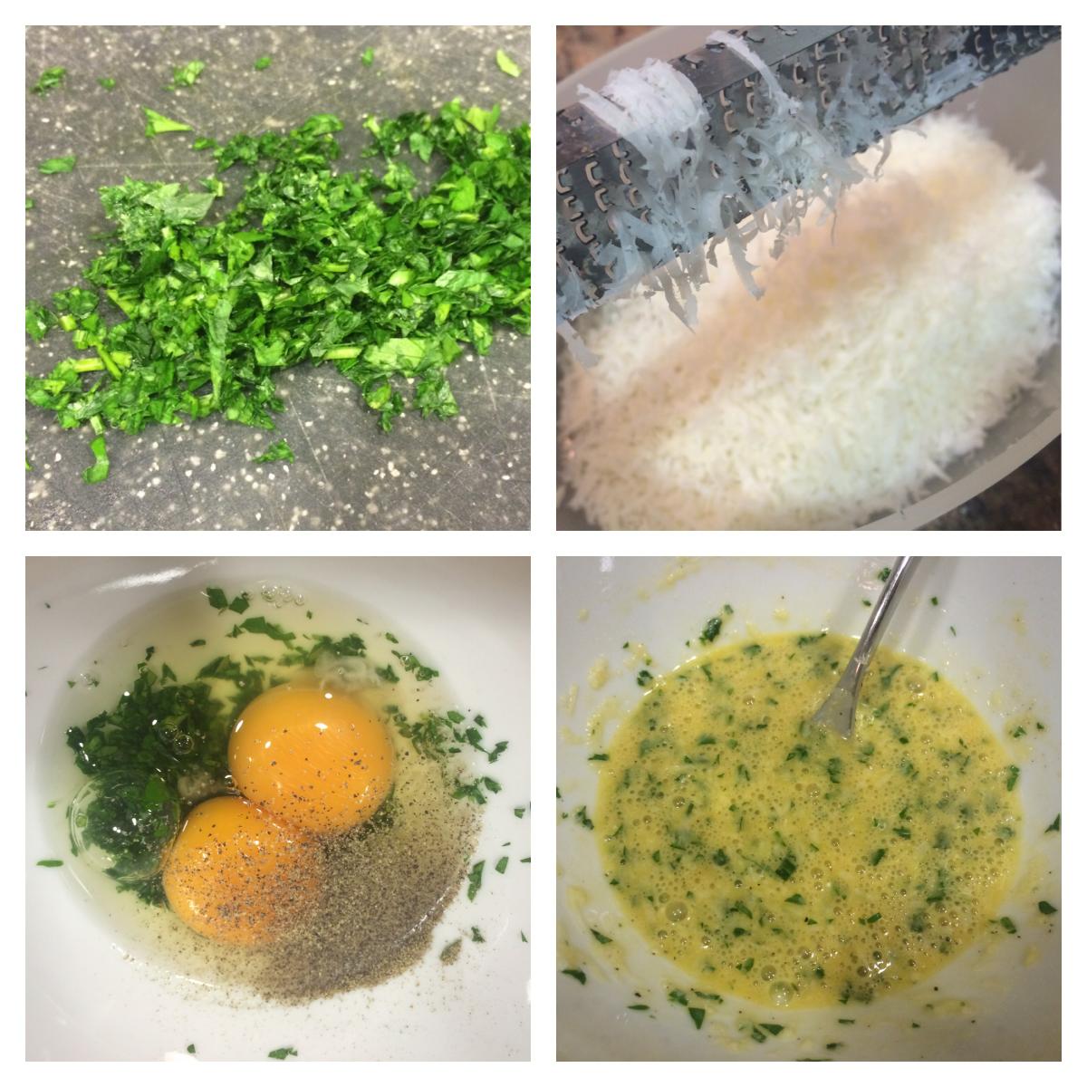 Preparando la salsa carbonara 