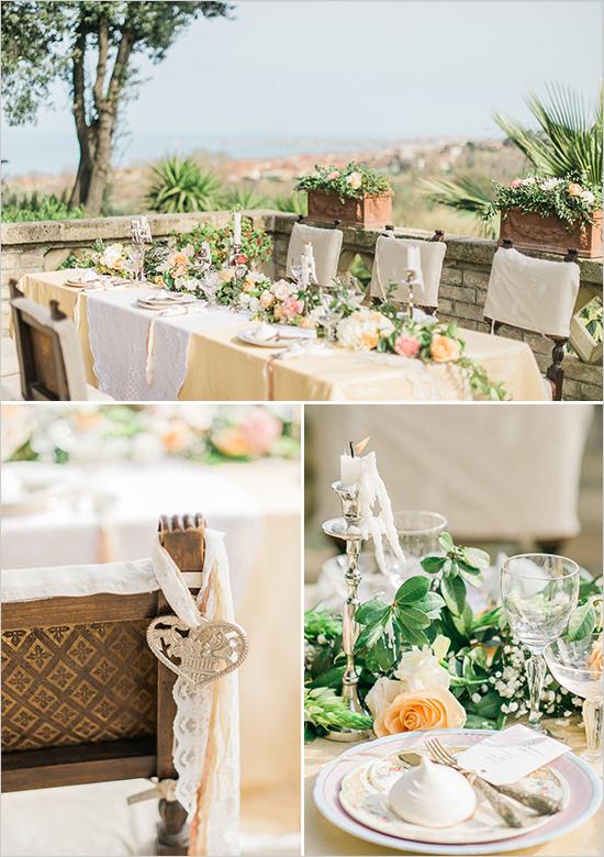 Ideas al aire libre mesa de recepciónweddingchicks