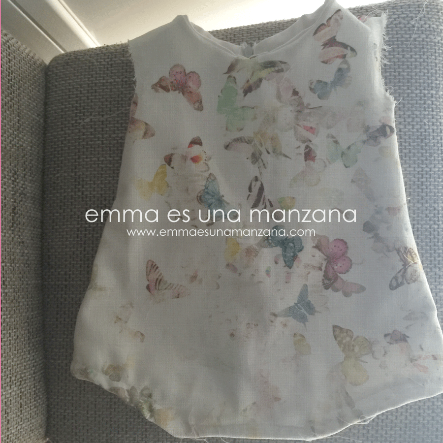 De vestido a pelele DIY, vestido de mariposas