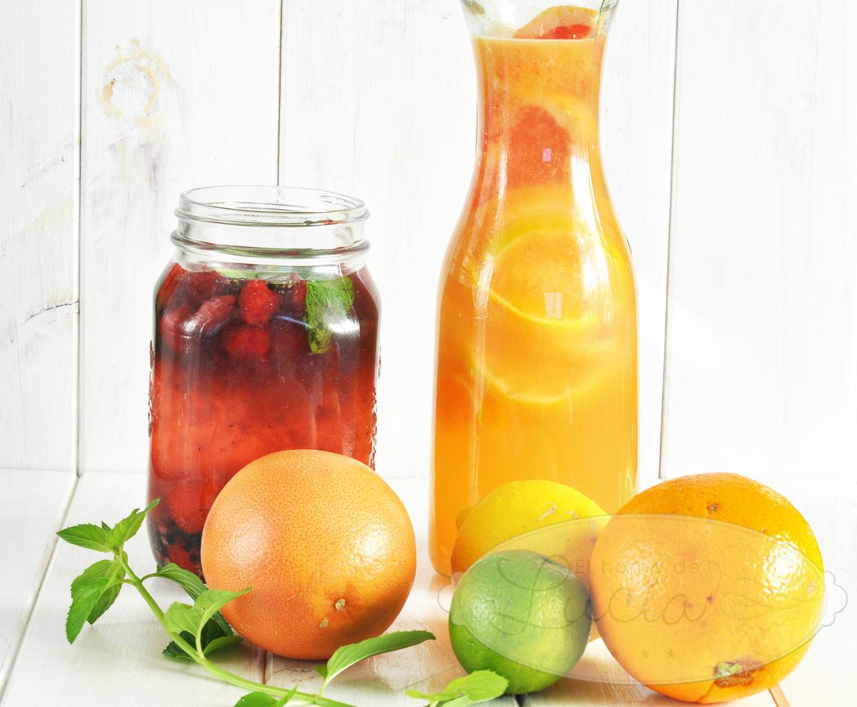 Agua de frutas naturales refresco saludable