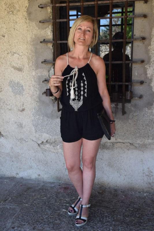 Boho playsuit with wedges