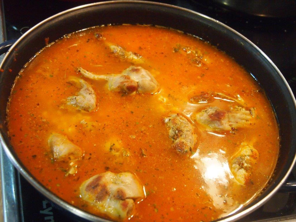 arroz con conejo y boletus