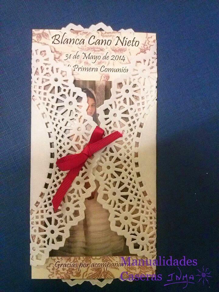 Manualidades Caseras Faciles Recortatorio para la Comunión de Blanca