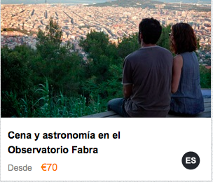 Cena en Observatorio Fabra Barcelona